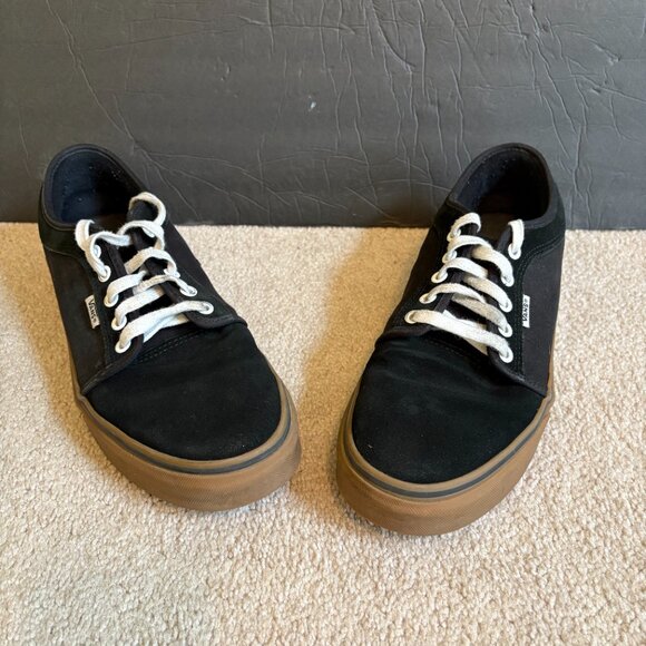 Vans Skate Boarding Shoes Canvas Low Top Men's Size 10.5 Black 721356 - Picture 2 of 10